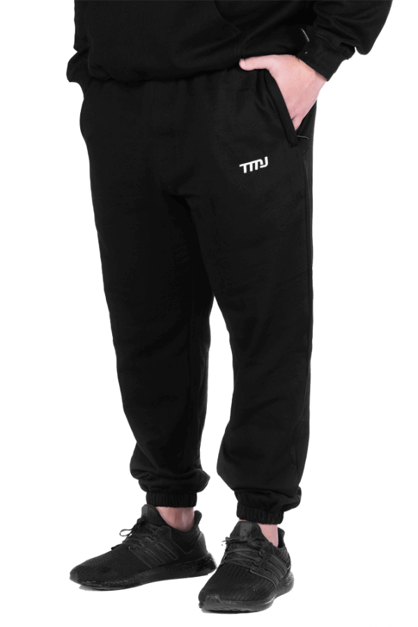 TMJ Apparel Club Fleece Cuffed Track Pants - BLACK