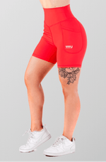 TMJ Apparel Gigi Mid Shorts - RED