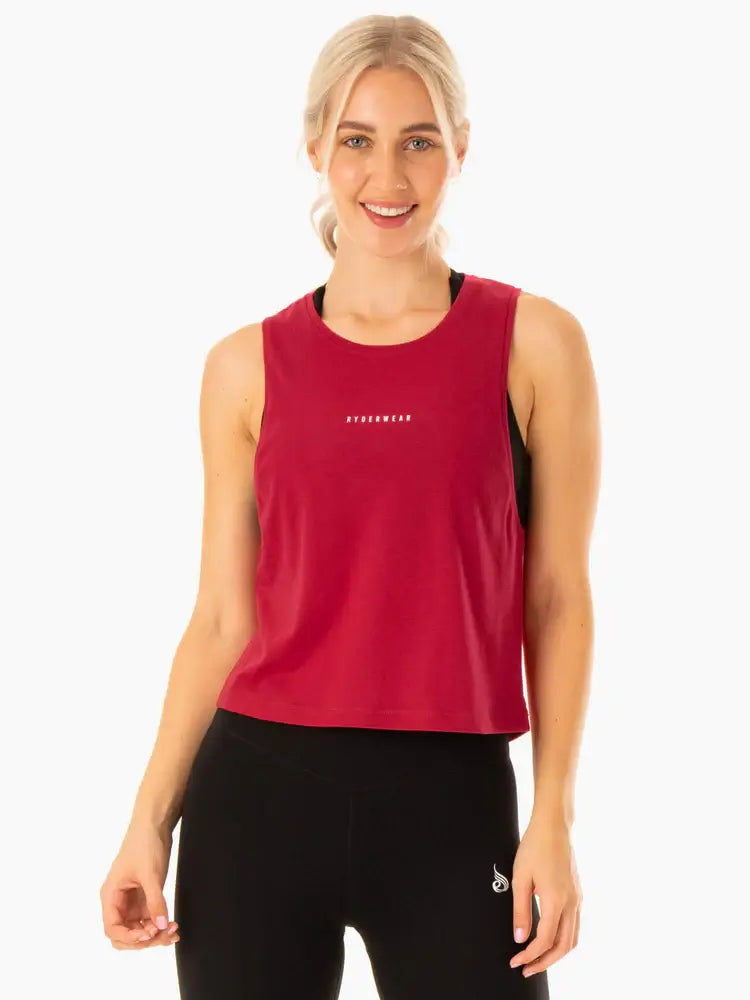 REVIVAL COTTON TANK - Red